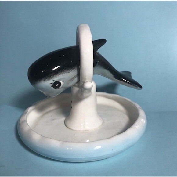 Vtg Whale Rings & Things Trinket Jewelry Tray, Sea World Theme Park Kelvin1961 - Picture 1 of 6